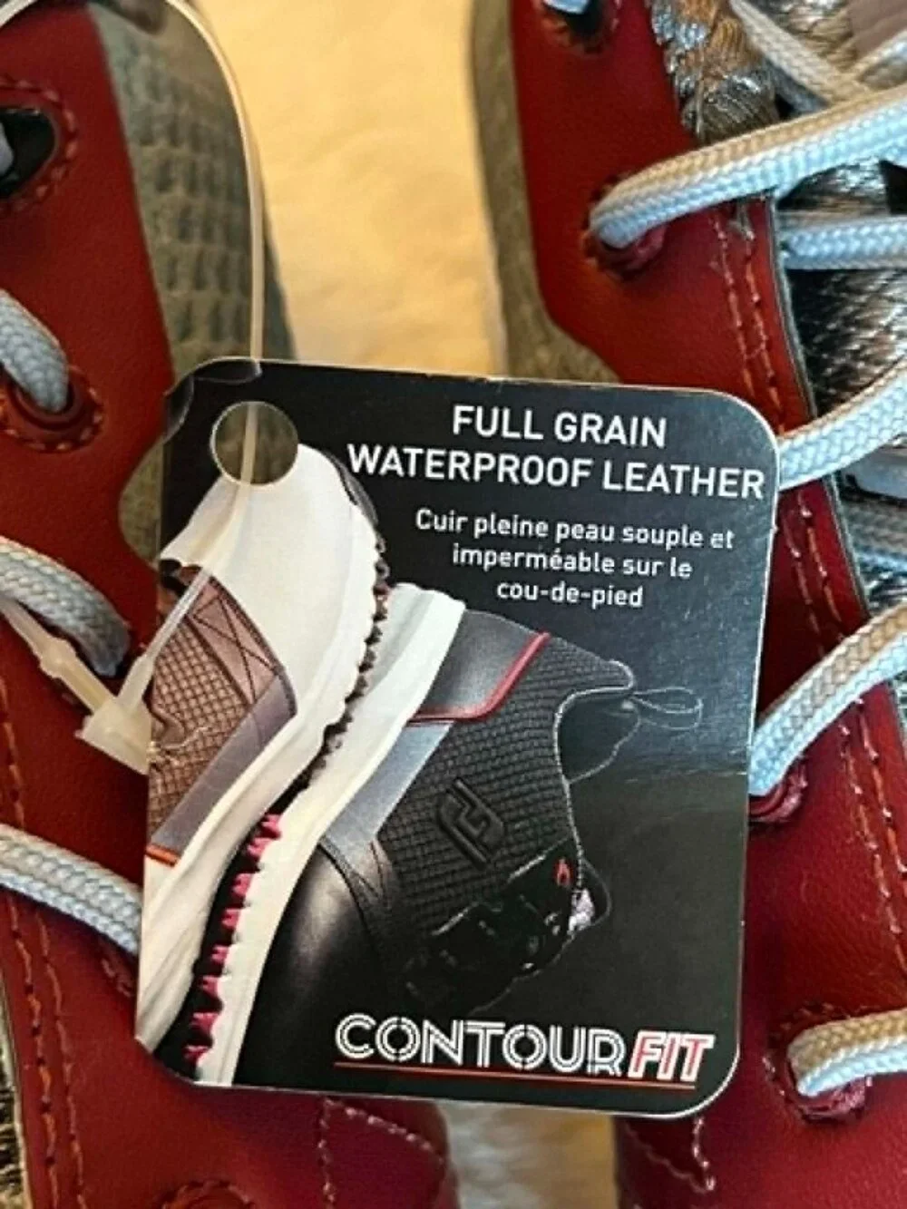 FootJoy Men's Contour Fit Golf Shoes White, Gray and Burgundy size 9M